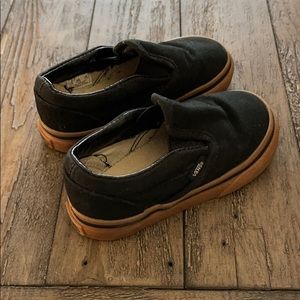 Toddler Vans - black with gum sole